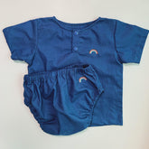 Gav + Icia Caleb Co-ords - Denim Blue | The Nest Attachment Parenting Hub